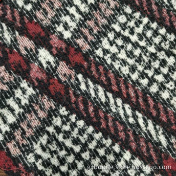 Boucle fashion jacquard plaid design fabric